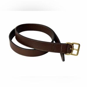 Coach Women’s Size Small Brown Leather Brass Buckle Belt 8676 G2